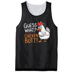 Funny Guess What Chicken Butt Funny Joke Sarcastic Family Mesh Reversible Basketball Jersey Tank