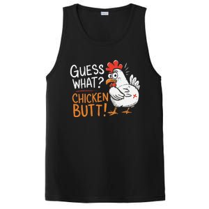 Funny Guess What Chicken Butt Funny Joke Sarcastic Family PosiCharge Competitor Tank