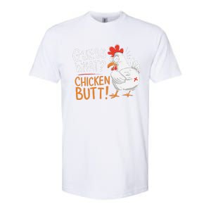 Funny Guess What Chicken Butt Funny Joke Sarcastic Family Softstyle CVC T-Shirt