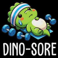 Funny Gym Workout Dinosaur Weight Lifting Gym Dino Sore Cooling Performance Crew T-Shirt
