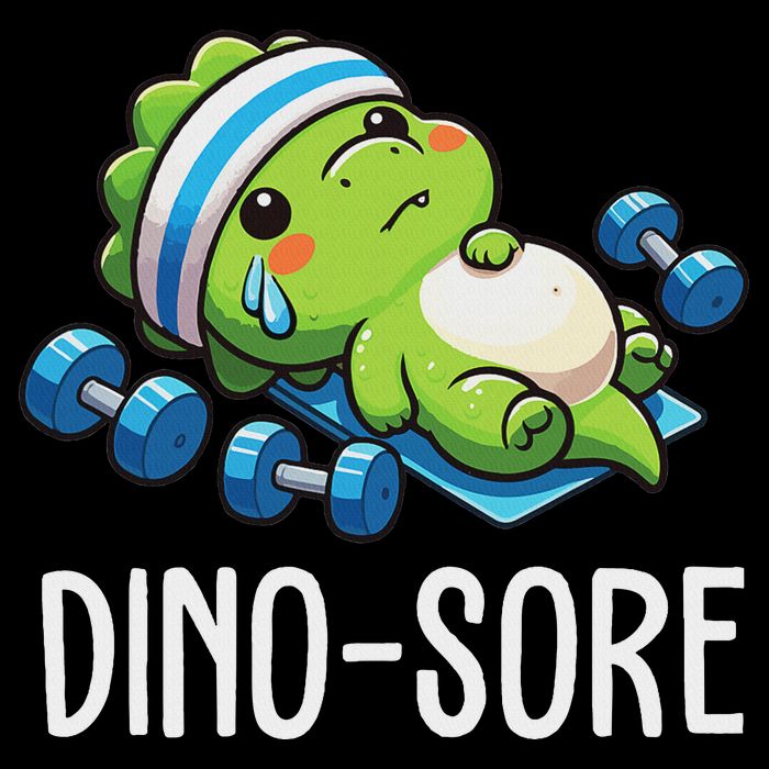 Funny Gym Workout Dinosaur Weight Lifting Gym Dino Sore Cooling Performance Crew T-Shirt