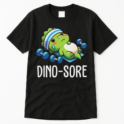 Funny Gym Workout Dinosaur Weight Lifting Gym Dino Sore Tall T-Shirt