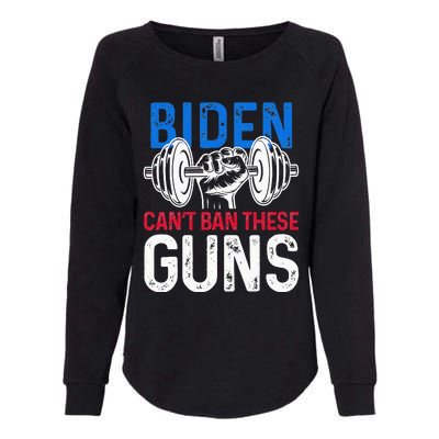 Funny Gym Workout Weightlifting Biden Can't Ban These Guns  Womens California Wash Sweatshirt