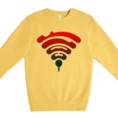 Funny Golf Wifi Signal Graphic Premium Crewneck Sweatshirt