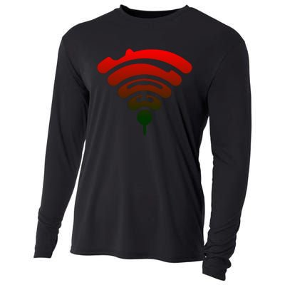 Funny Golf Wifi Signal Graphic Cooling Performance Long Sleeve Crew