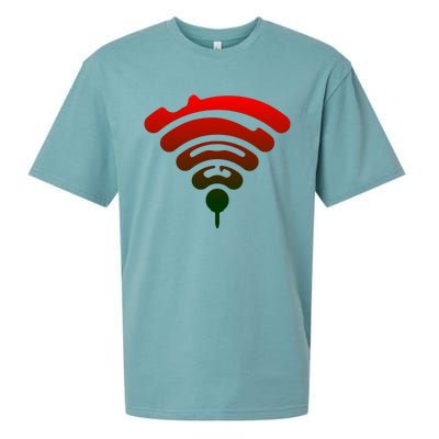 Funny Golf Wifi Signal Graphic Sueded Cloud Jersey T-Shirt