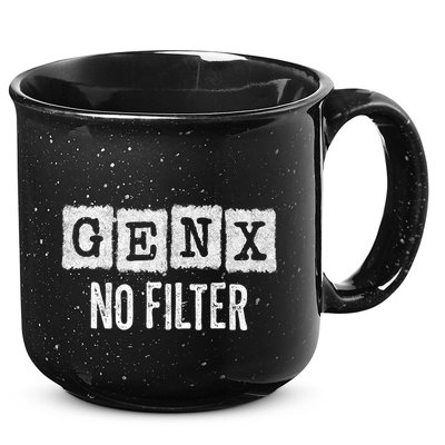 Funny Gen X Sayings Generation X No Filter Gen X 15oz Campfire Ceramic Mug