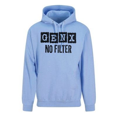 Funny Gen X Sayings Generation X No Filter Gen X Unisex Surf Hoodie