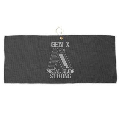 Funny Gen X Generation Gen X Metal Slide Strong Large Microfiber Waffle Golf Towel