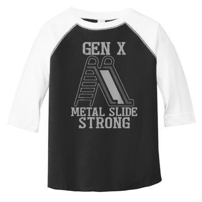 Funny Gen X Generation Gen X Metal Slide Strong Toddler Fine Jersey T-Shirt