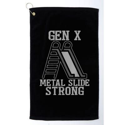 Funny Gen X Generation Gen X Metal Slide Strong Platinum Collection Golf Towel