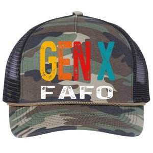 Funny Gen X Fafo Humor Generation Retro Rope Trucker Hat Cap