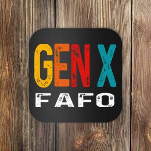 Funny Gen X Fafo Humor Generation X Design Retro Genx Coaster