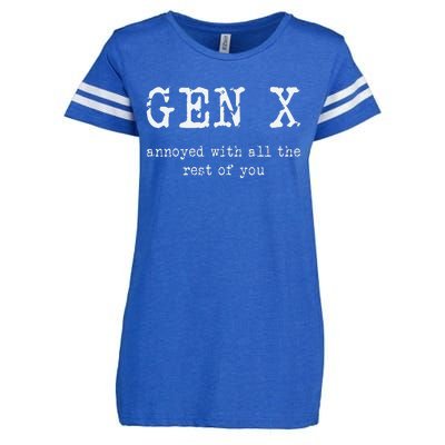 Funny Gen X Annoyed With All The Rest Of You Enza Ladies Jersey Football T-Shirt