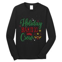 Funny Groovy Xmas Holiday Baking Crew Retro Merry Christmas Long Sleeve Shirt