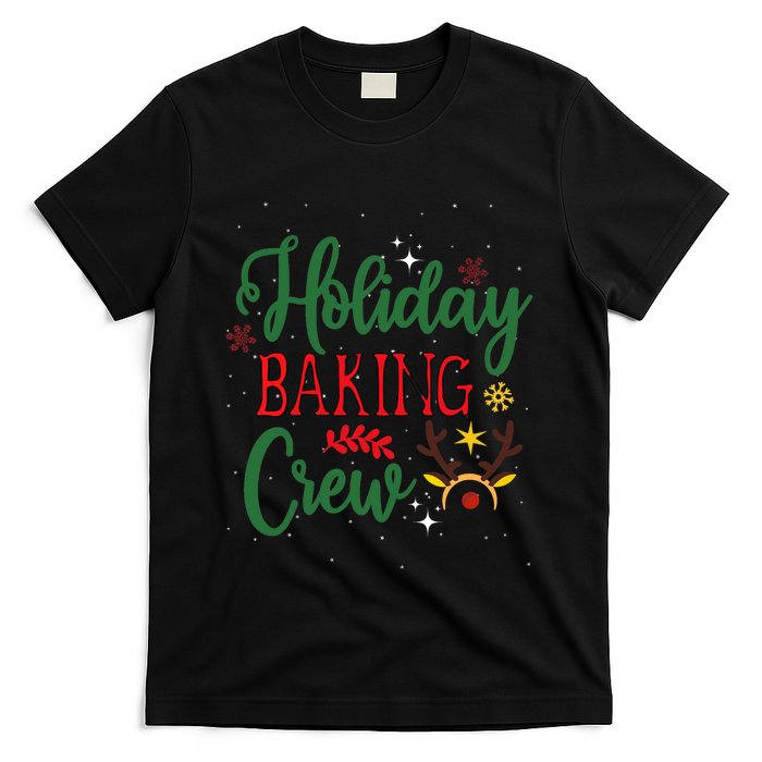 Funny Groovy Xmas Holiday Baking Crew Retro Merry Christmas T-Shirt