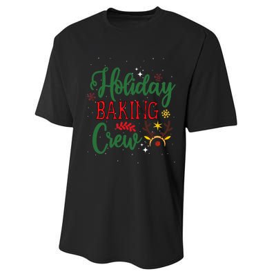 Funny Groovy Xmas Holiday Baking Crew Retro Merry Christmas Performance Sprint T-Shirt