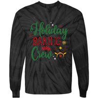 Funny Groovy Xmas Holiday Baking Crew Retro Merry Christmas Tie-Dye Long Sleeve Shirt