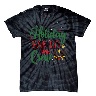 Funny Groovy Xmas Holiday Baking Crew Retro Merry Christmas Tie-Dye T-Shirt