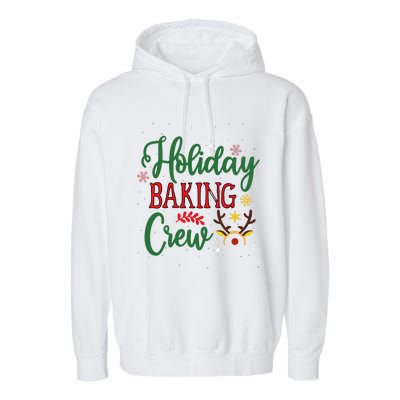 Funny Groovy Xmas Holiday Baking Crew Retro Merry Christmas Garment-Dyed Fleece Hoodie