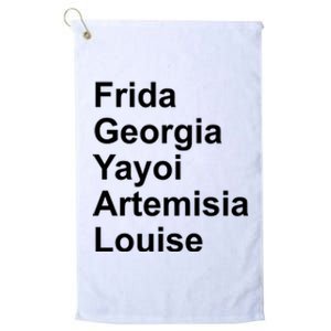 Frida Georgia Yayoi Artemisia Louise Platinum Collection Golf Towel