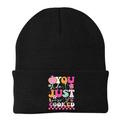 Funny Groovy You Didnt Just Pass You Cooked Teacher School Beanie
