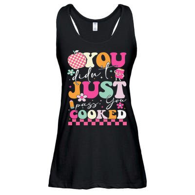 Funny Groovy You Didnt Just Pass You Cooked Teacher School Ladies Essential Flowy Tank