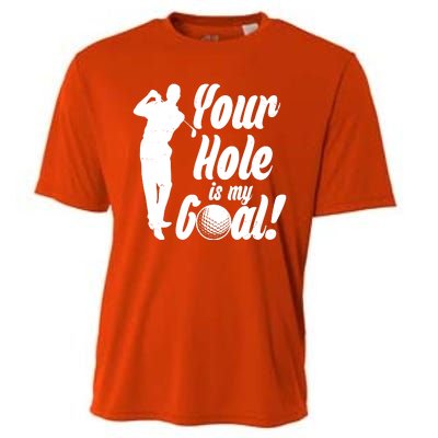 Funny Golfing Your Hole Is My Goal Cooling Performance Crew T-Shirt