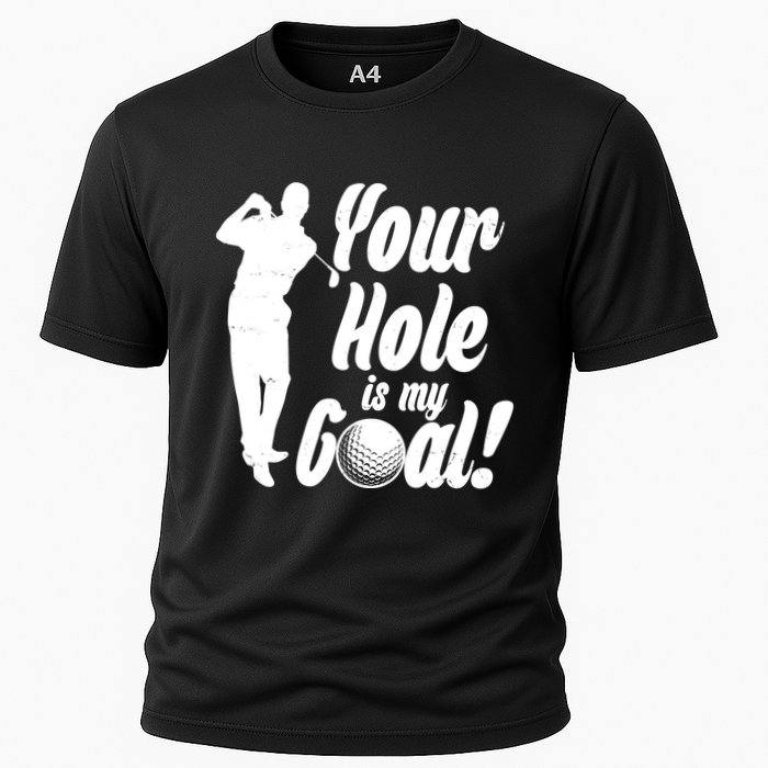 Funny Golfing Your Hole Is My Goal Cooling Performance Crew T-Shirt