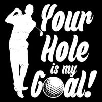 Funny Golfing Your Hole Is My Goal Wool Snapback Cap