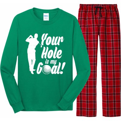 Funny Golfing Your Hole Is My Goal Long Sleeve Pajama Set