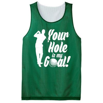 Funny Golfing Your Hole Is My Goal Mesh Reversible Basketball Jersey Tank