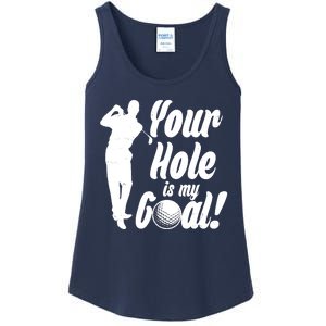 Funny Golfing Your Hole Is My Goal Ladies Essential Tank