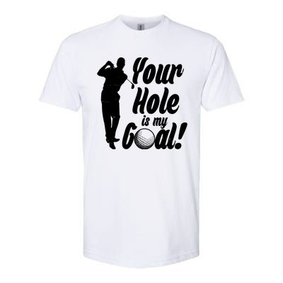 Funny Golfing Your Hole Is My Goal Softstyle® CVC T-Shirt