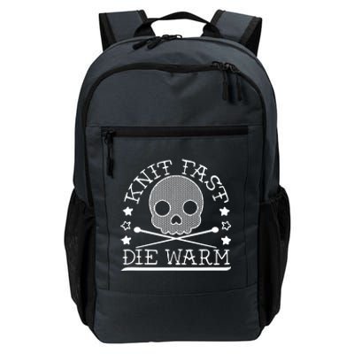 Funny Gothic Yarn Skull Knitting Needles Knit Fast Die Warm Daily Commute Backpack