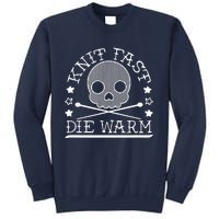 Funny Gothic Yarn Skull Knitting Needles Knit Fast Die Warm Sweatshirt