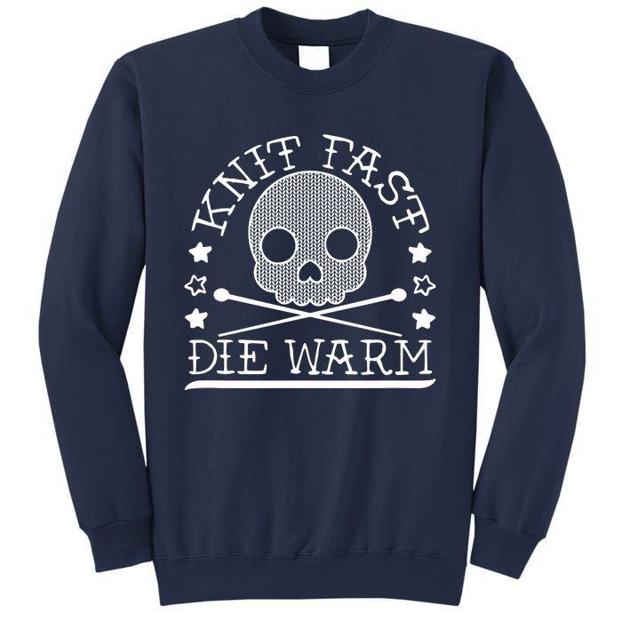 Funny Gothic Yarn Skull Knitting Needles Knit Fast Die Warm Sweatshirt