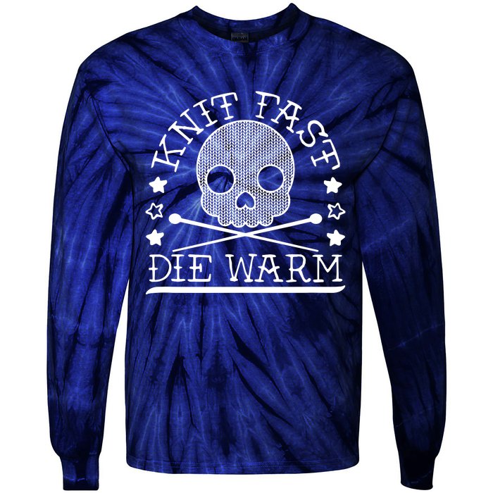 Funny Gothic Yarn Skull Knitting Needles Knit Fast Die Warm Tie-Dye Long Sleeve Shirt