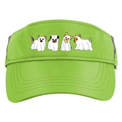 Funny Ghost Yorkshire Terrier Yorkie Dog Lover Halloween Day Adult Drive Performance Visor