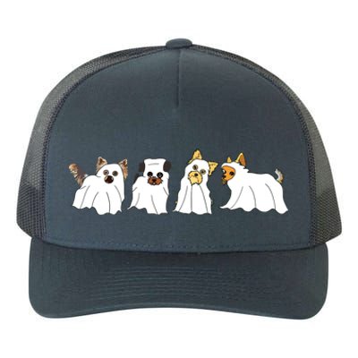 Funny Ghost Yorkshire Terrier Yorkie Dog Lover Halloween Day Yupoong Adult 5-Panel Trucker Hat