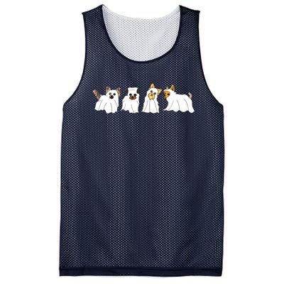 Funny Ghost Yorkshire Terrier Yorkie Dog Lover Halloween Day Mesh Reversible Basketball Jersey Tank