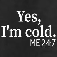Funny Gift Yes I'm Cold Me 24 7 Always Cold Literally Freezing Funny Gift 7 Panel Mesh Trucker Snapback Hat