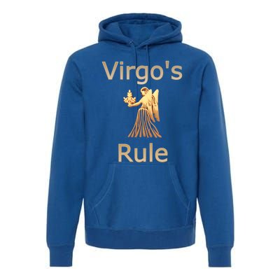 Fun Golden Zodiac Virgos Rule Gift Great Gift Premium Hoodie