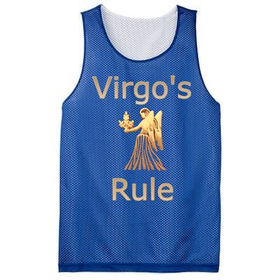 Fun Golden Zodiac Virgos Rule Gift Great Gift Mesh Reversible Basketball Jersey Tank