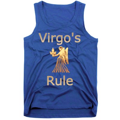 Fun Golden Zodiac Virgos Rule Gift Great Gift Tank Top