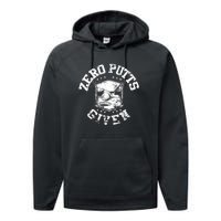 Funny Golf Zero Putts Given Performance Fleece Hoodie