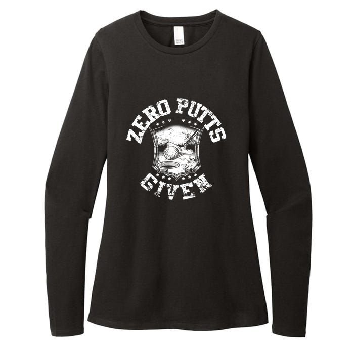 Funny Golf Zero Putts Given Womens CVC Long Sleeve Shirt