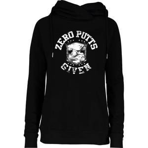 Funny Golf Zero Putts Given Womens Funnel Neck Pullover Hood