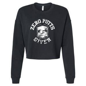 Funny Golf Zero Putts Given Cropped Pullover Crew