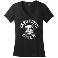 Funny Golf Zero Putts Given Women's V-Neck T-Shirt